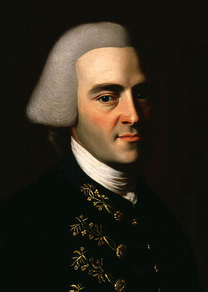Portrait of John Hancock, by John Singleton Copley.  If you've ever seen the Declaration of Independence, Hancock's is the gargantuan signature, the inspiration for the American euphemism 