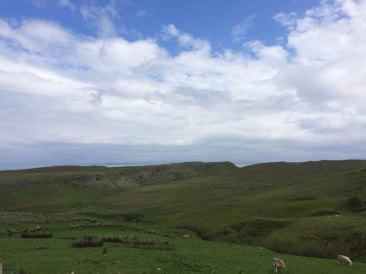The landscape of Culnacnoc, Skye, looking east to the coast.